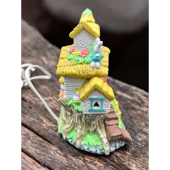 Vintage Easter Jubilee Lighted Easter Bunny Village House - Picture 4 of 10